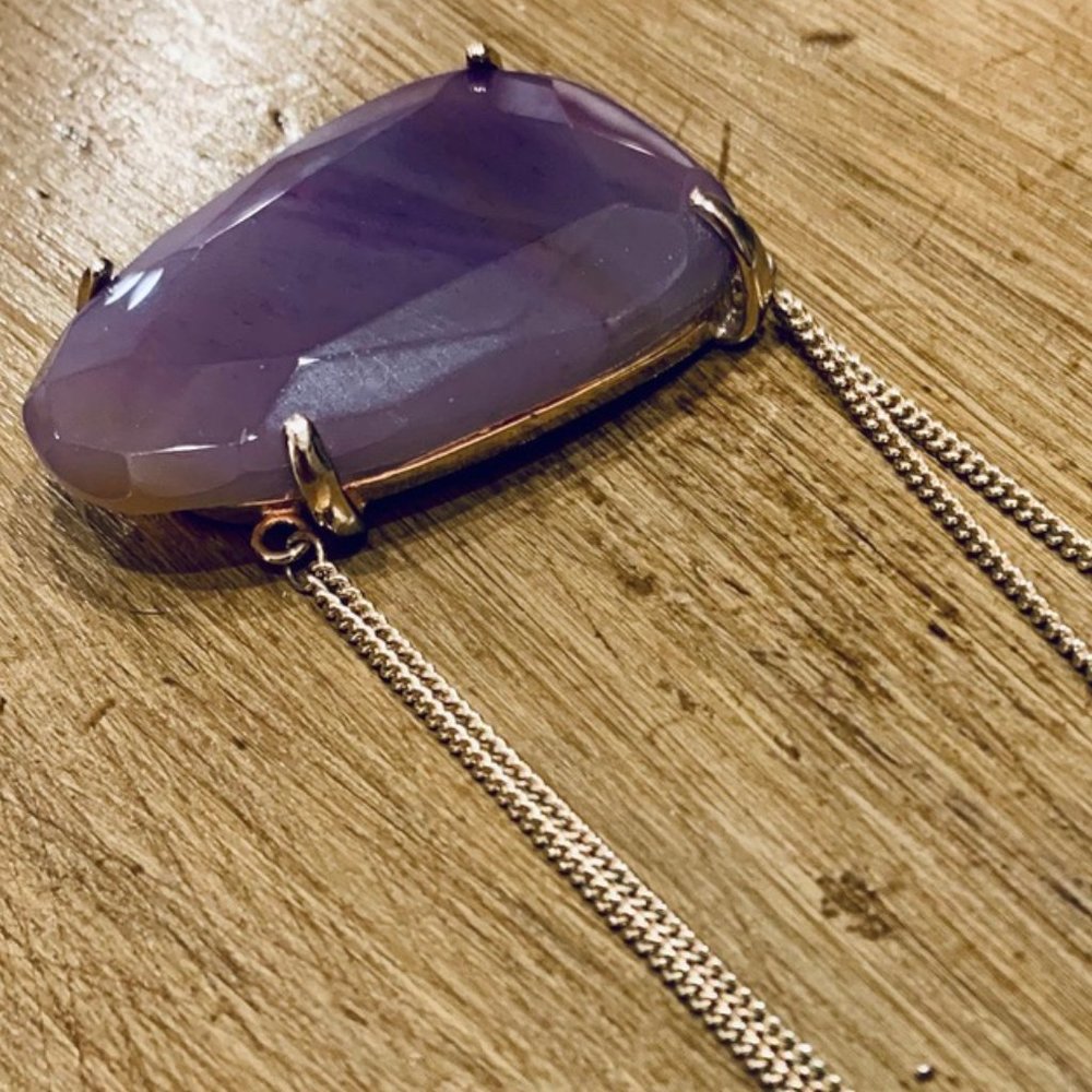 Kendra Scott Purple Agate Maude Necklace